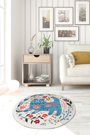 Conceptum Alfombra Blue Cats 140 cm Multicolor